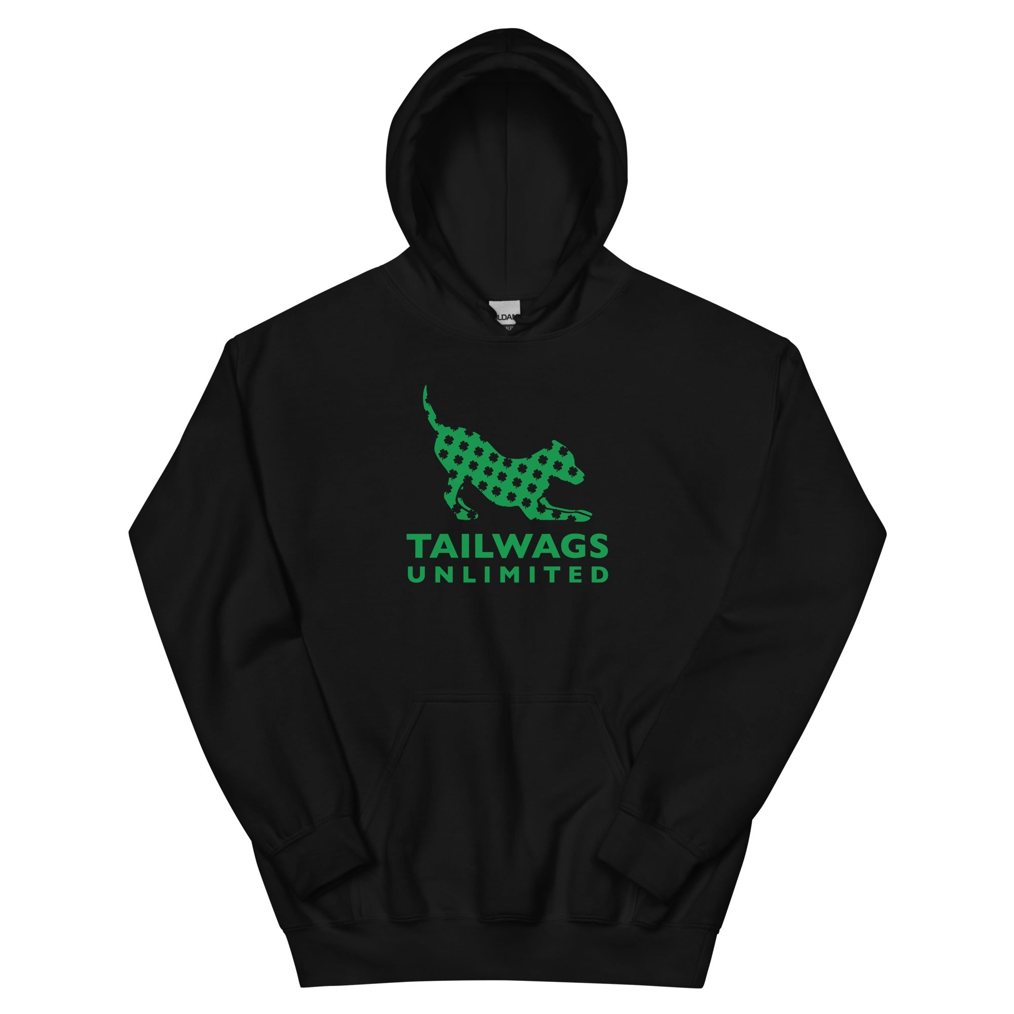 Clover Patterned Green Logo Hoodie - TAILWAGS UNLIMITED