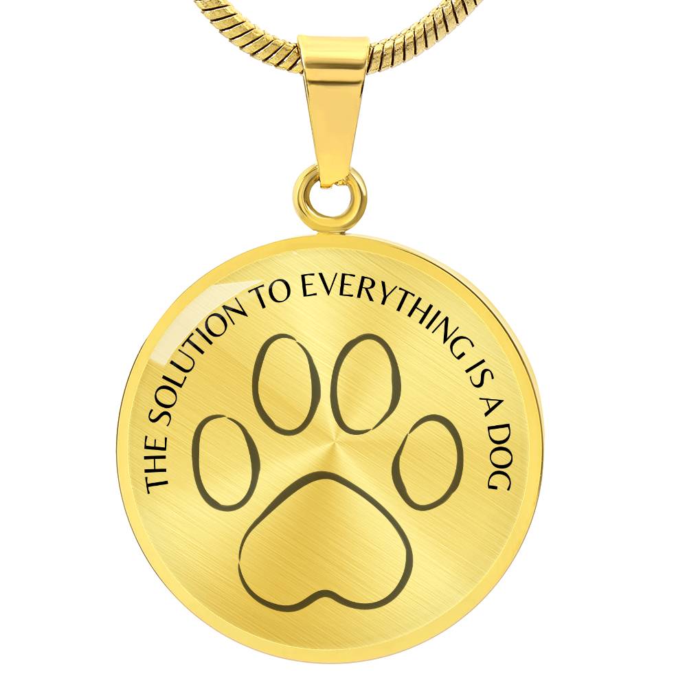 Engravable Paw Print "Solution" Pendant Necklace - TAILWAGS UNLIMITED