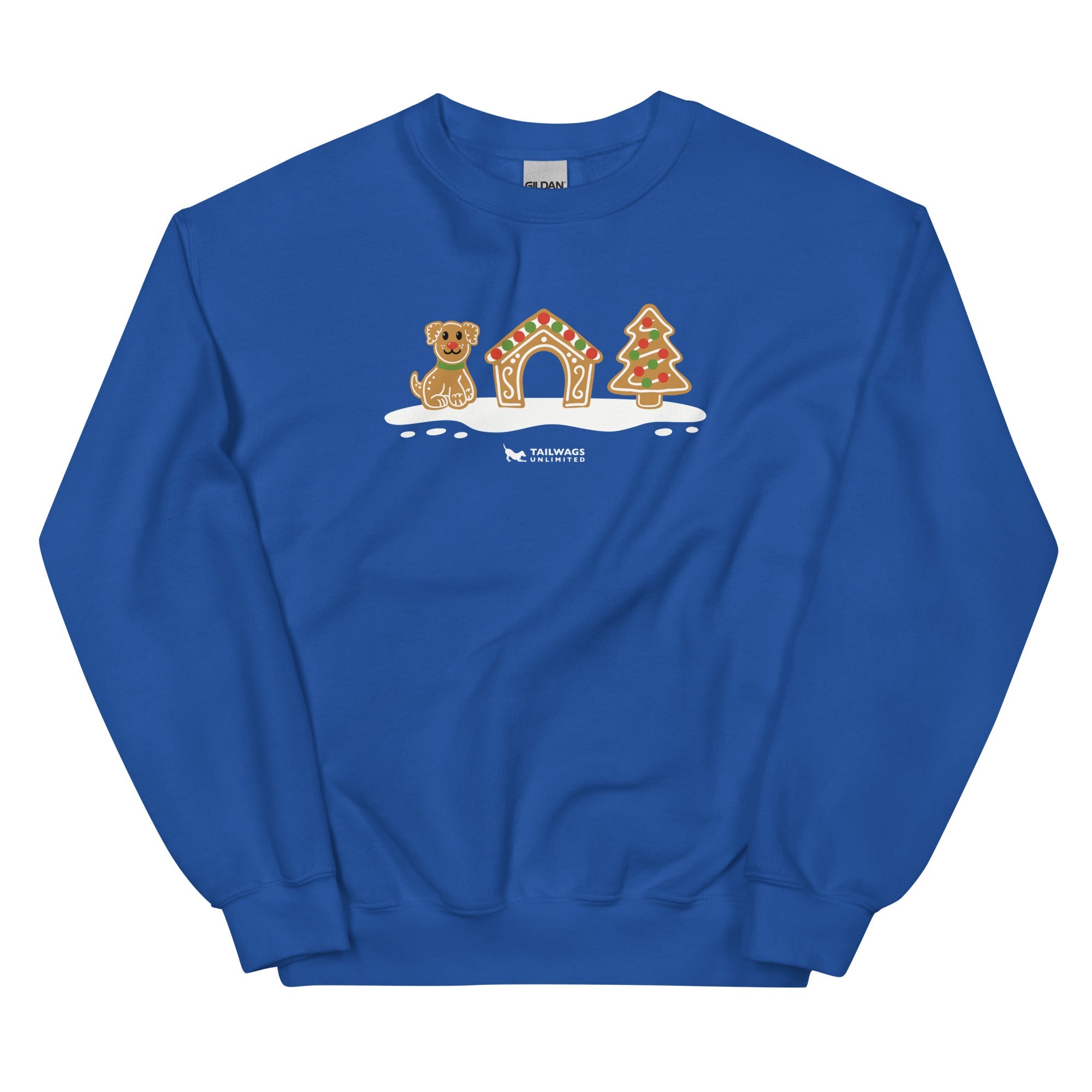 Gingerbread Doghouse Crewneck Sweatshirt - TAILWAGS UNLIMITED