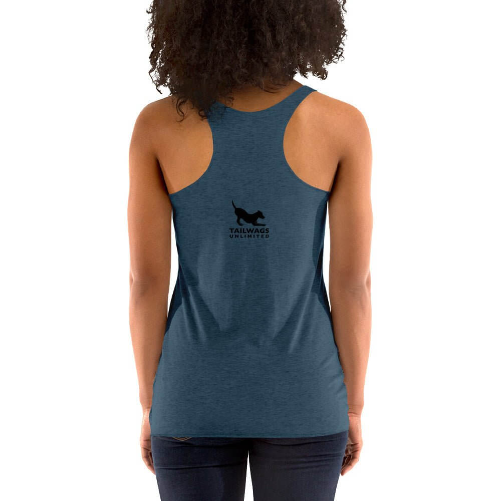Hibiscus Dog Mom Racerback Tank - TAILWAGS UNLIMITED