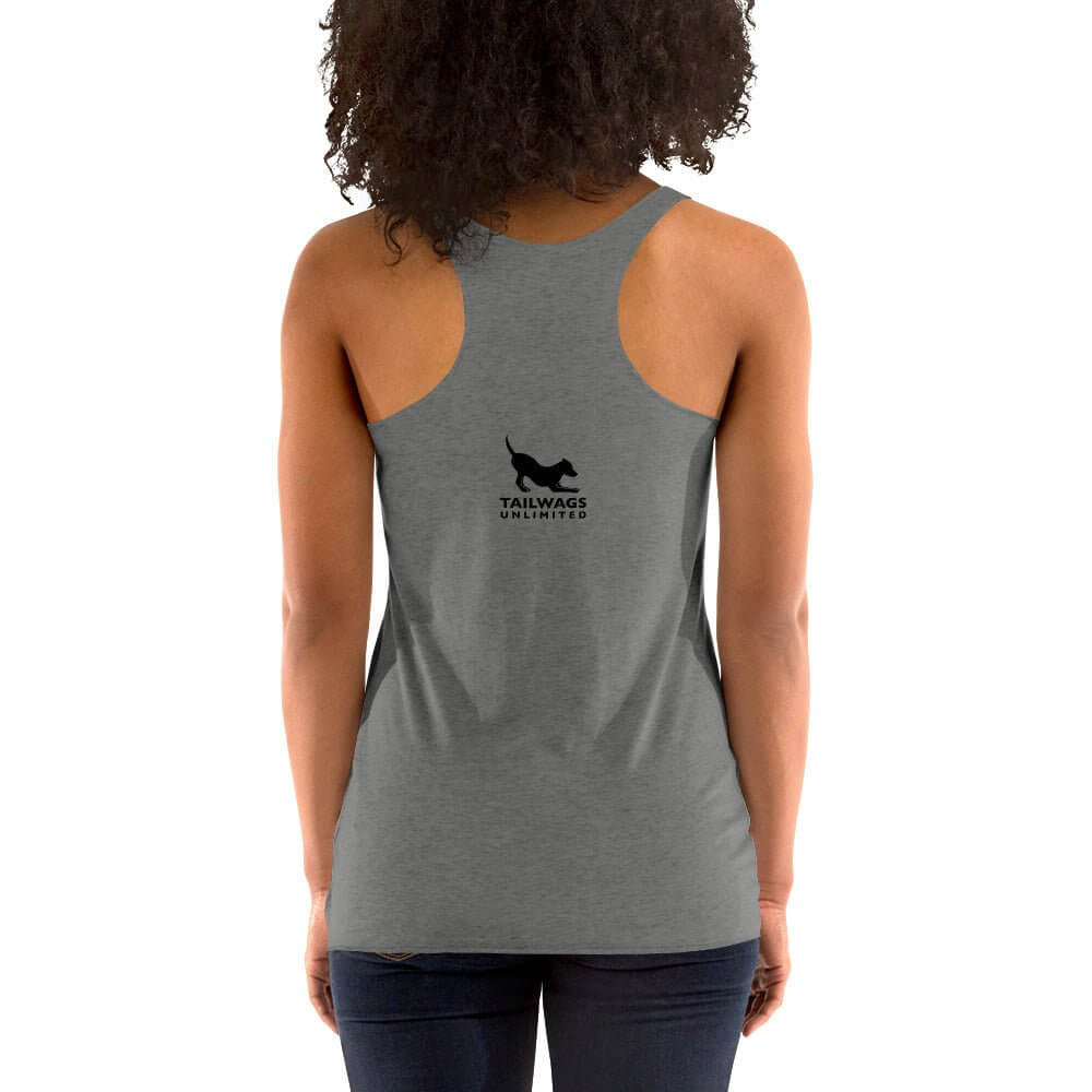 Hibiscus Dog Mom Racerback Tank - TAILWAGS UNLIMITED