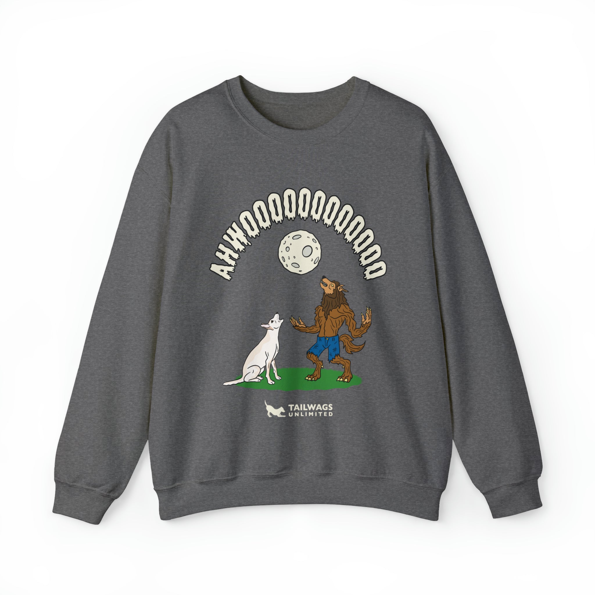 Howling at the Moon Crewneck Sweatshirt - TAILWAGS UNLIMITED