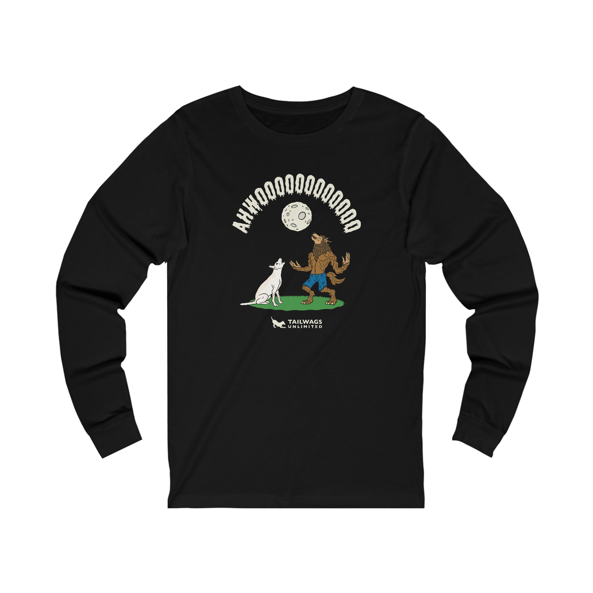 Howling at the Moon Long Sleeve Tee - TAILWAGS UNLIMITED