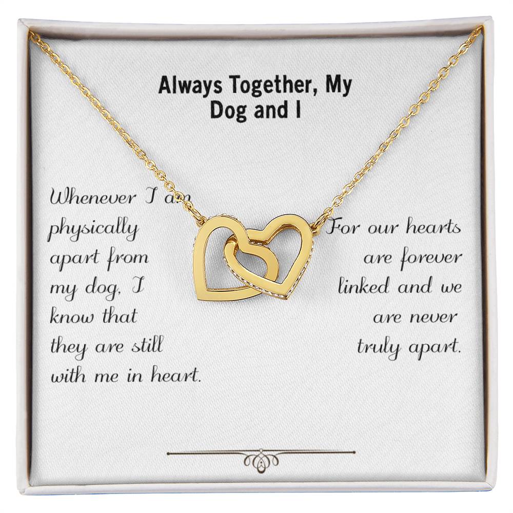 Interlocking Human and Dog Hearts Necklace - TAILWAGS UNLIMITED