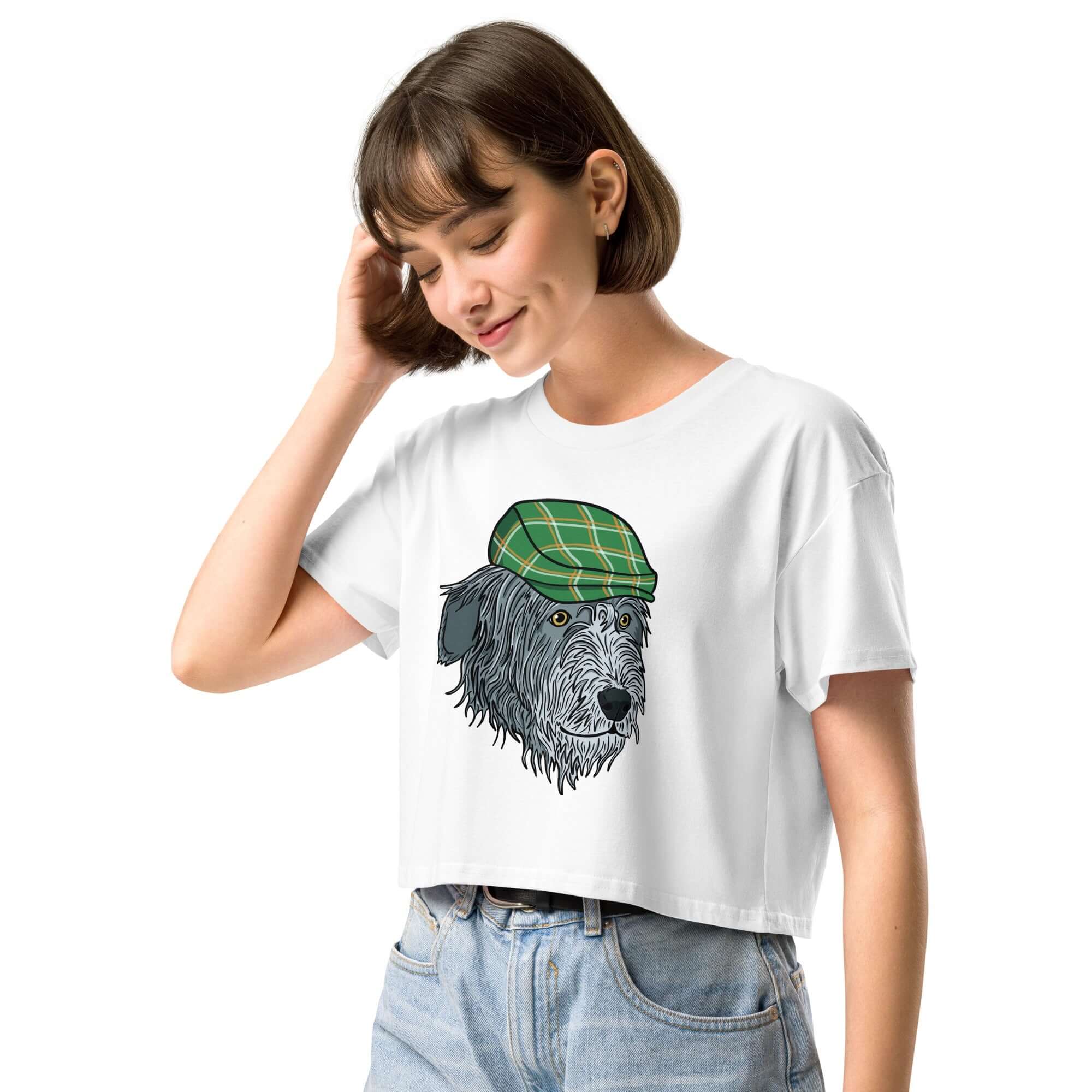 Irish Wolfhound Crop Top - TAILWAGS UNLIMITED