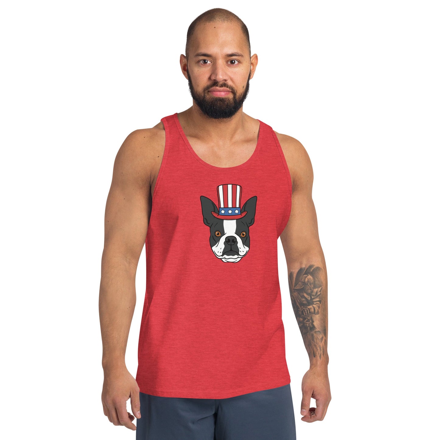 Patriotic Pup Men's Tank Top - TAILWAGS UNLIMITED
