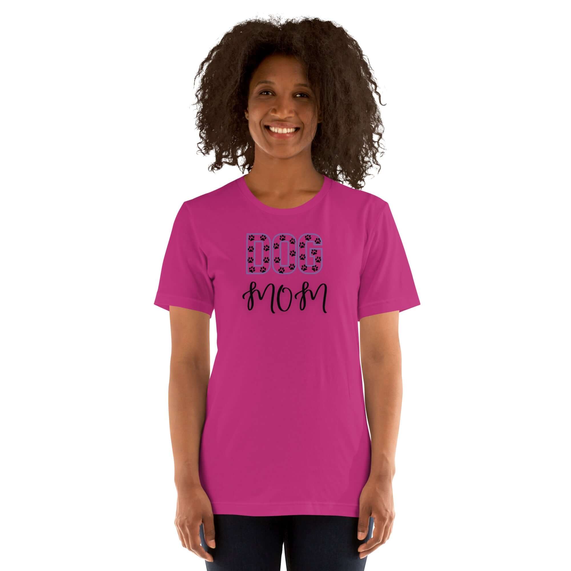 Paw Print Dog Mom T-Shirt - TAILWAGS UNLIMITED