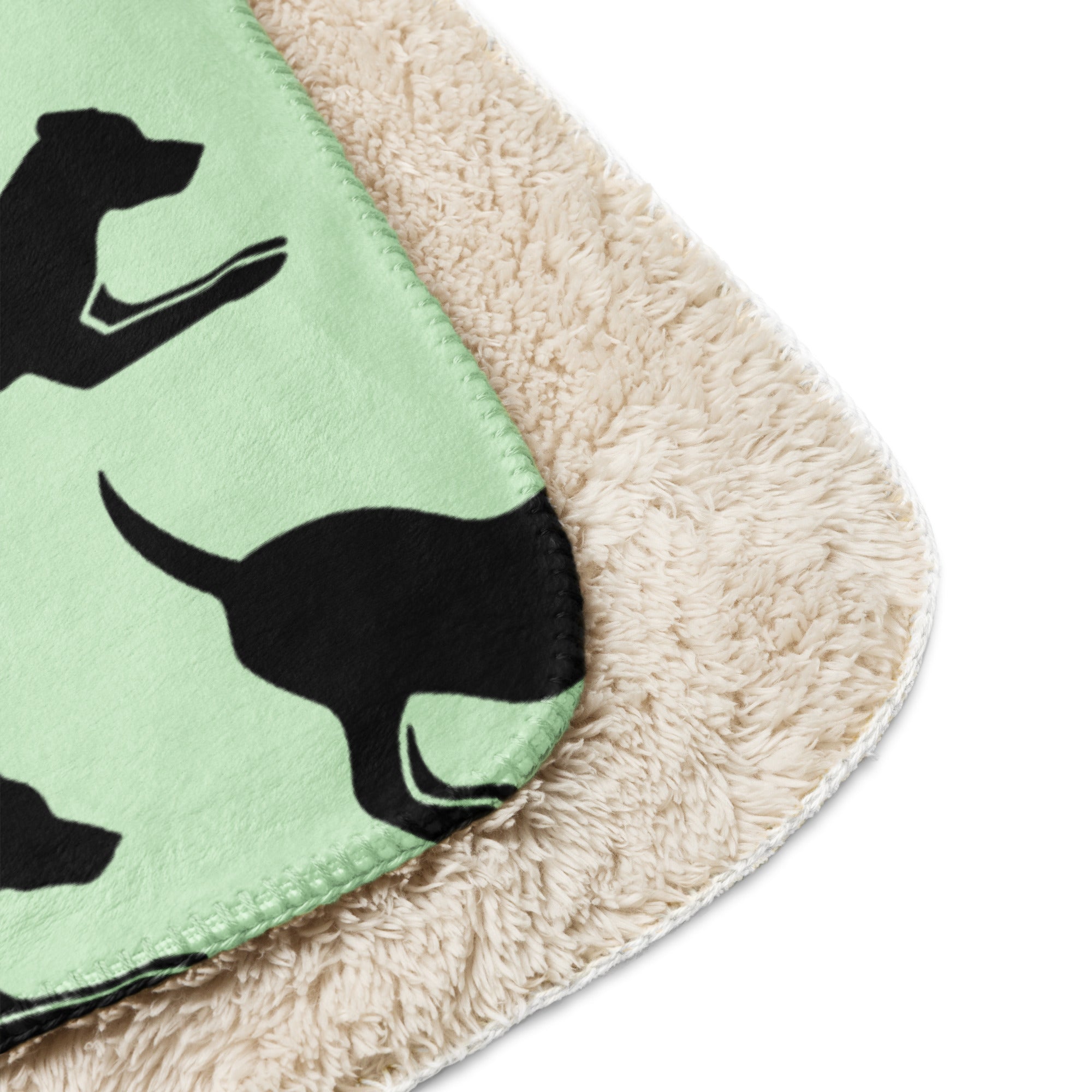 Play Pose Sherpa Blanket--Light Green - TAILWAGS UNLIMITED