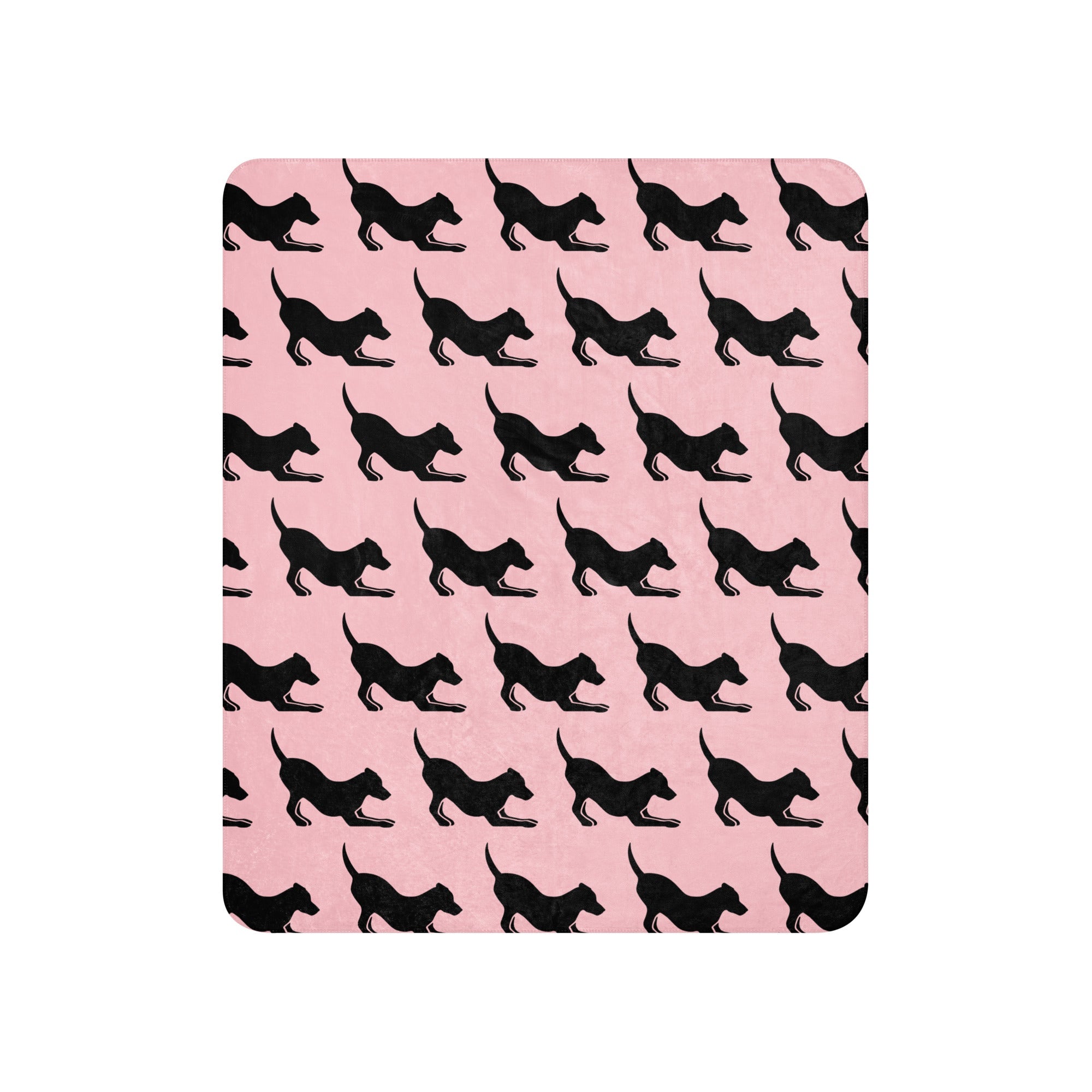 Play Pose Sherpa Blanket--Pink - TAILWAGS UNLIMITED
