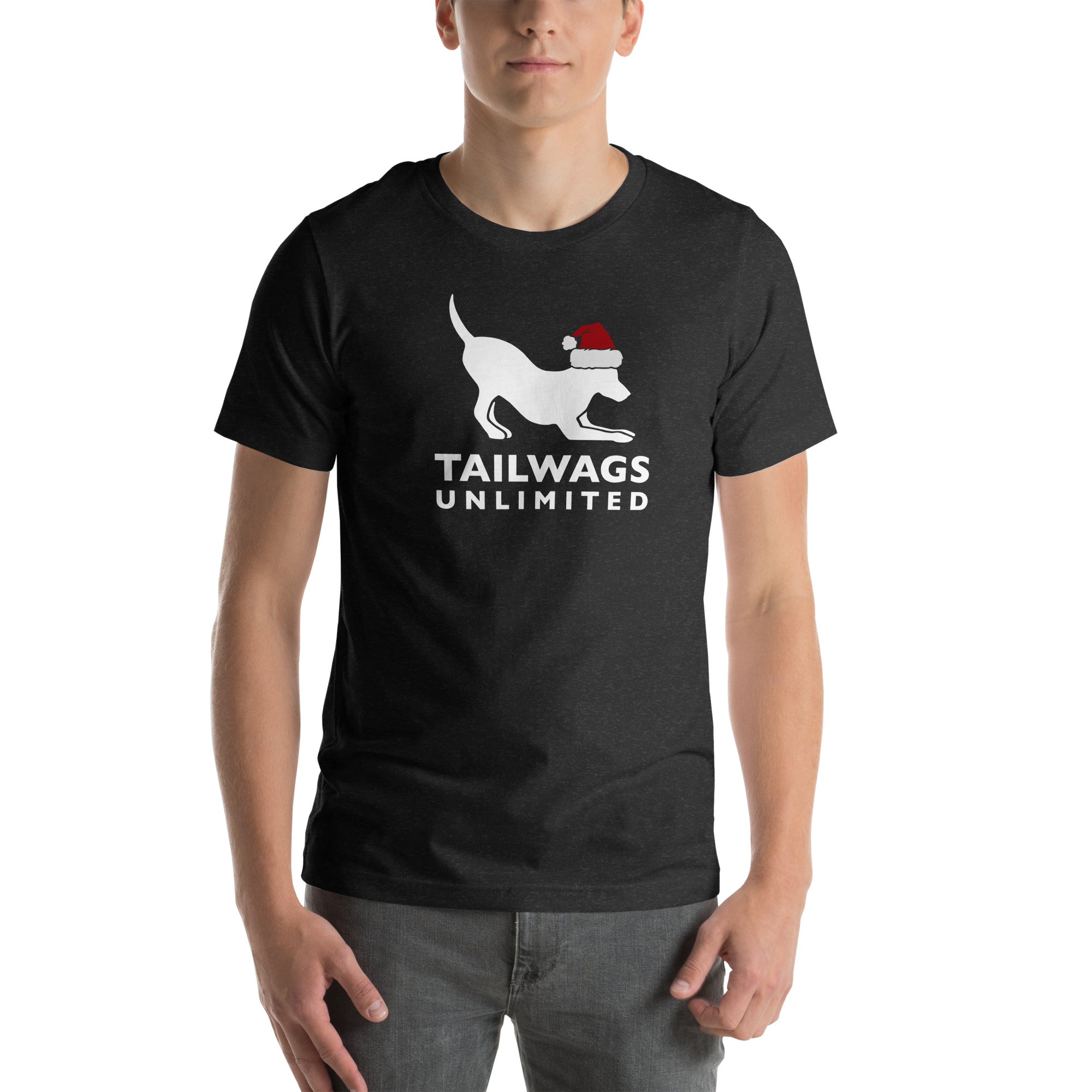 Red Santa Hat Logo T-Shirt - TAILWAGS UNLIMITED