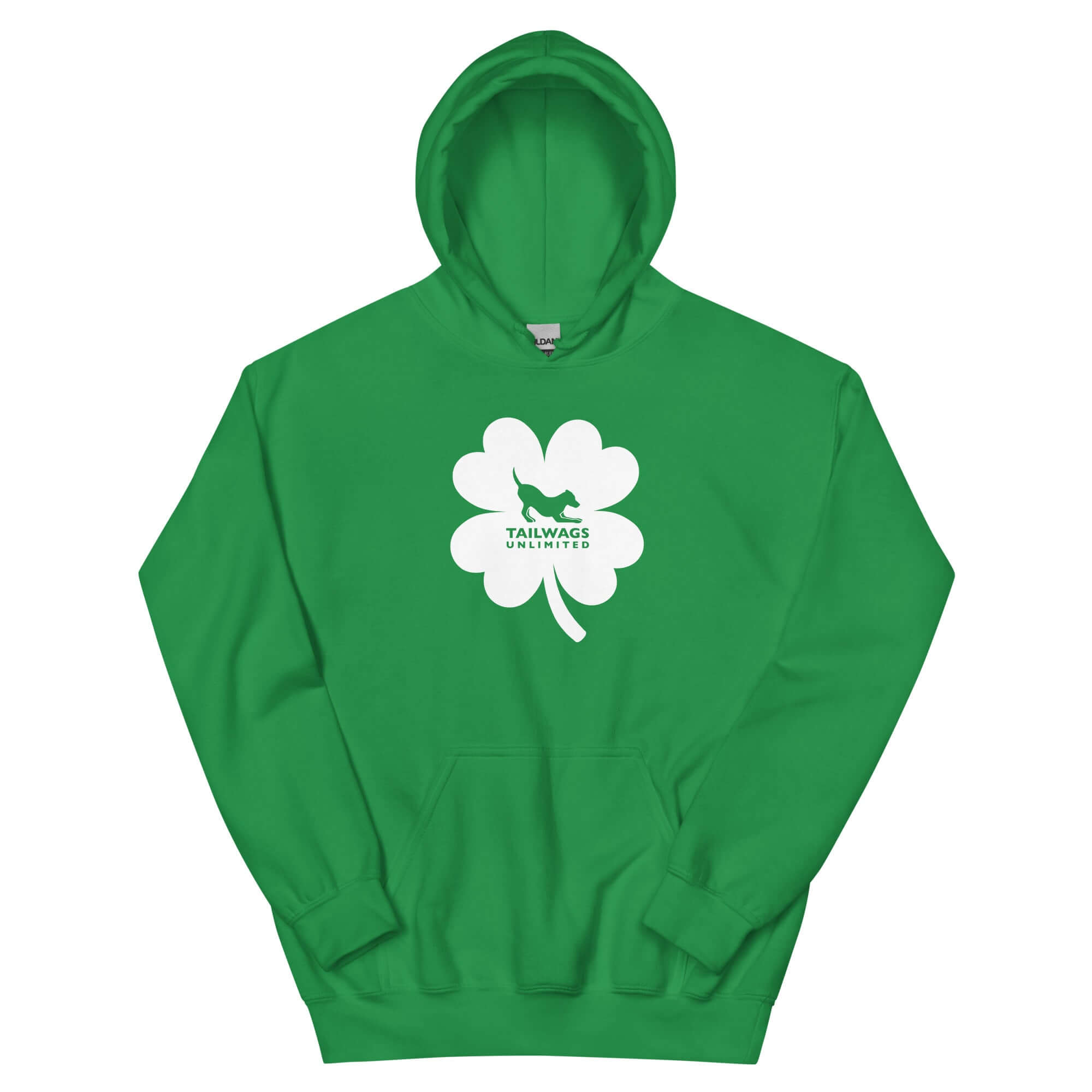 White Four Leaf Clover Logo Hoodie - TAILWAGS UNLIMITED