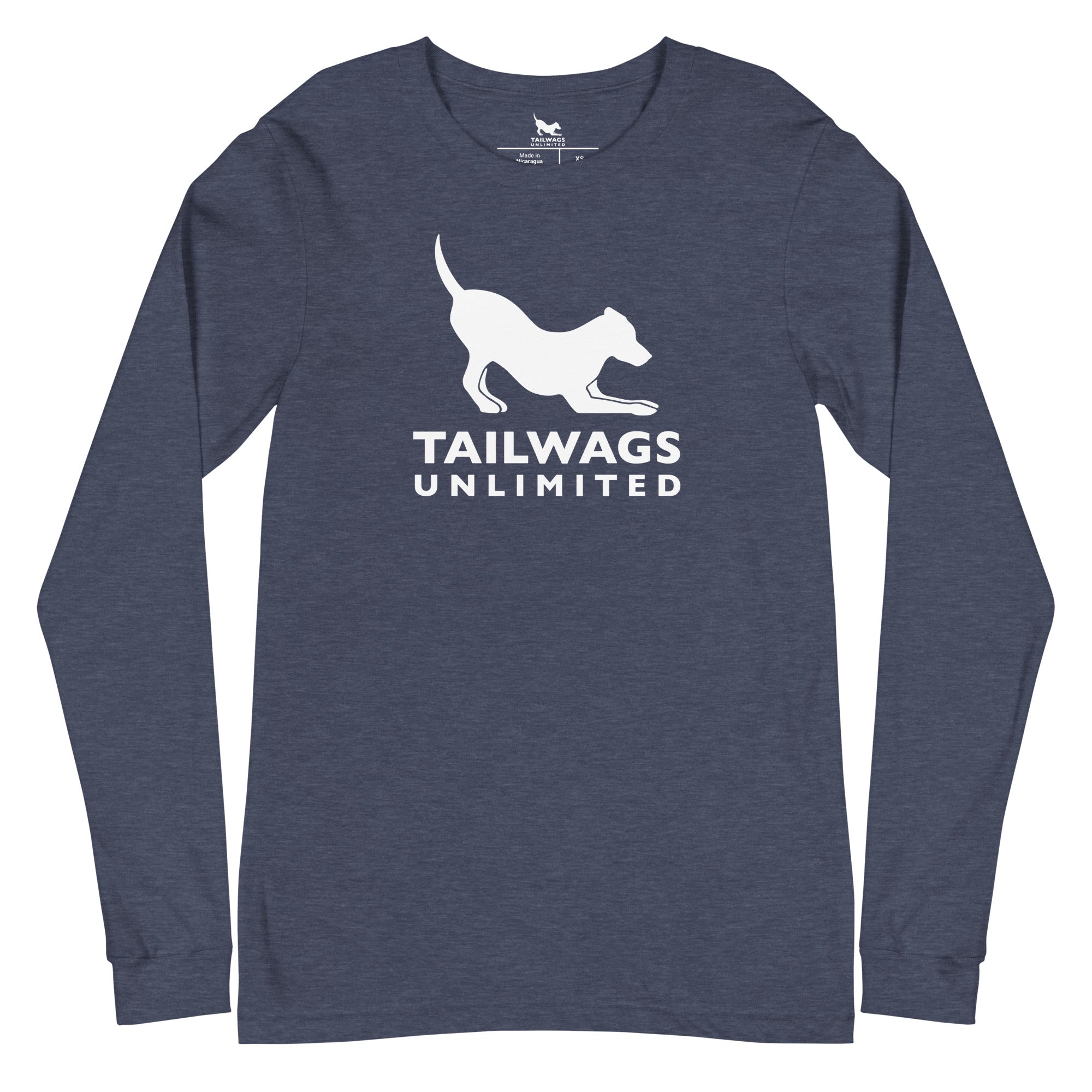 White Logo Long Sleeve Tee - TAILWAGS UNLIMITED