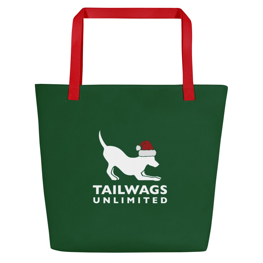 Christmas Logo Large Tote Bag - TAILWAGS UNLIMITED