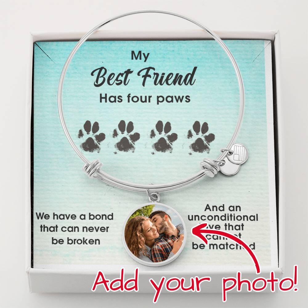 Dog Best Friend Custom Photo Bangle Bracelet - TAILWAGS UNLIMITED