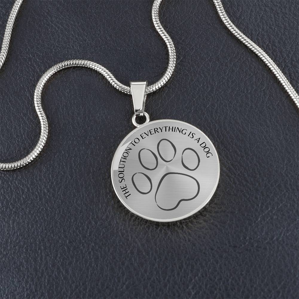Engravable Paw Print "Solution" Pendant Necklace - TAILWAGS UNLIMITED
