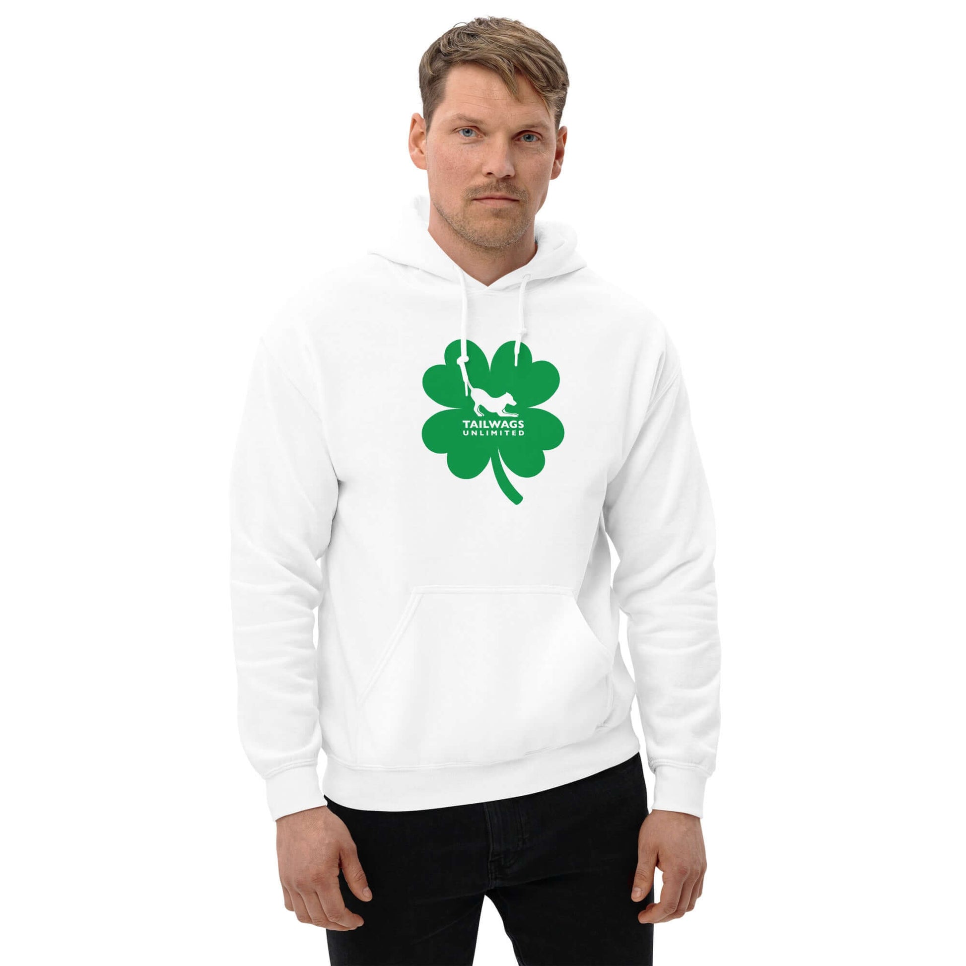 Green Four Leaf Clover Logo Hoodie - TAILWAGS UNLIMITED