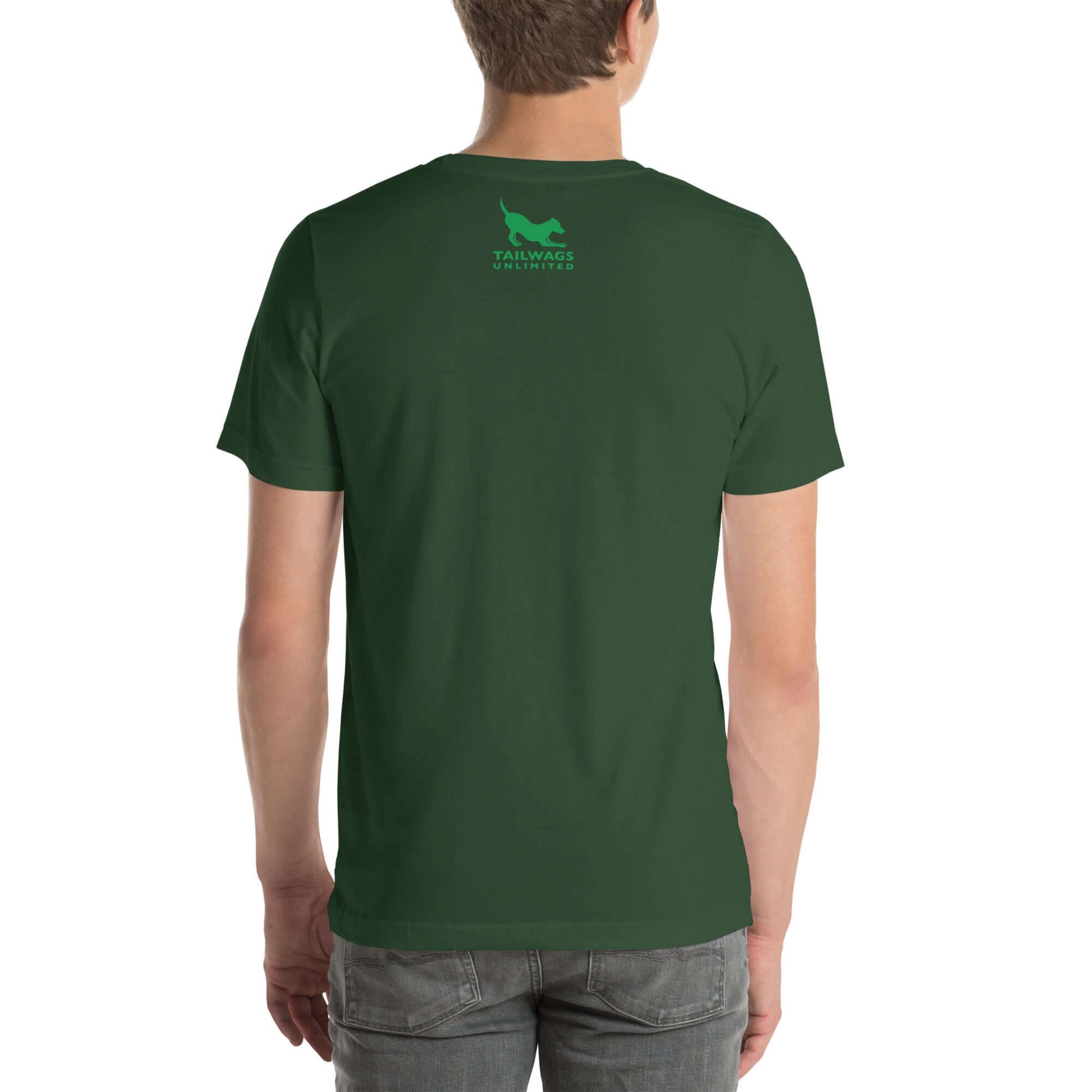 Green Four Leaf Clover Logo T-Shirt - TAILWAGS UNLIMITED