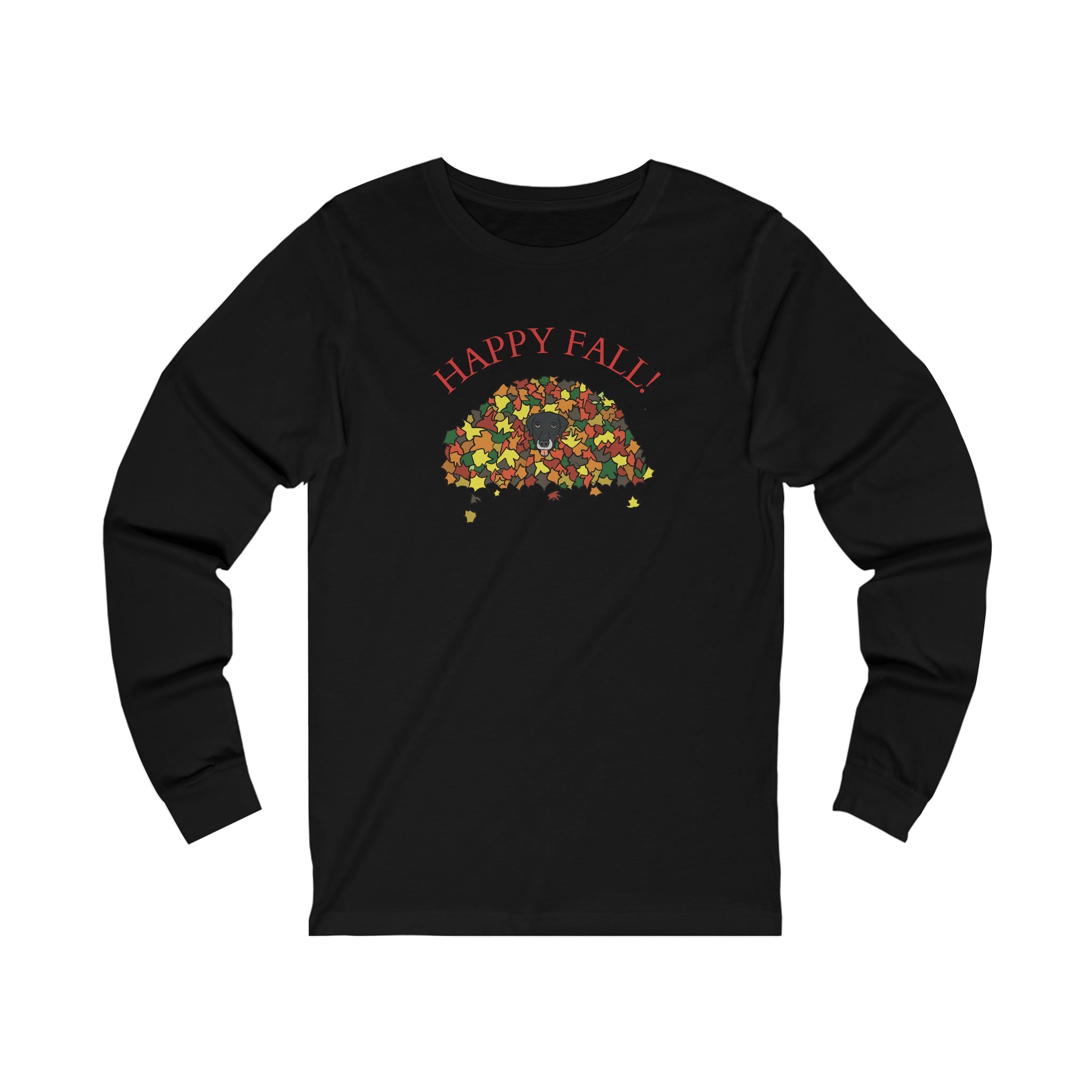 Hiding in the Leaf Pile Long Sleeve Tee - TAILWAGS UNLIMITED